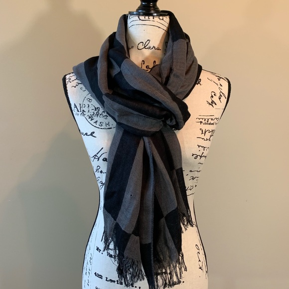 ❤️❤️FREE ❤️❤️ 100% Cotton Scarf Grey & Black - Picture 5 of 8